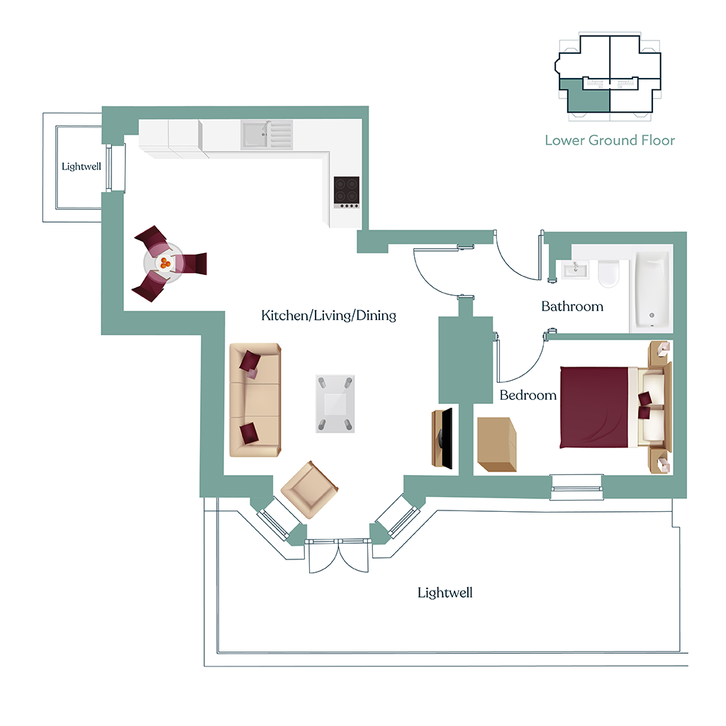 floorplan in townhouse