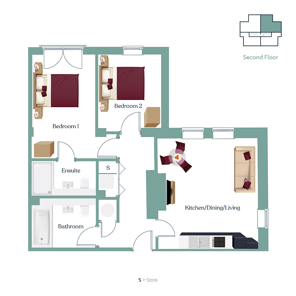 floorplan in townhouse