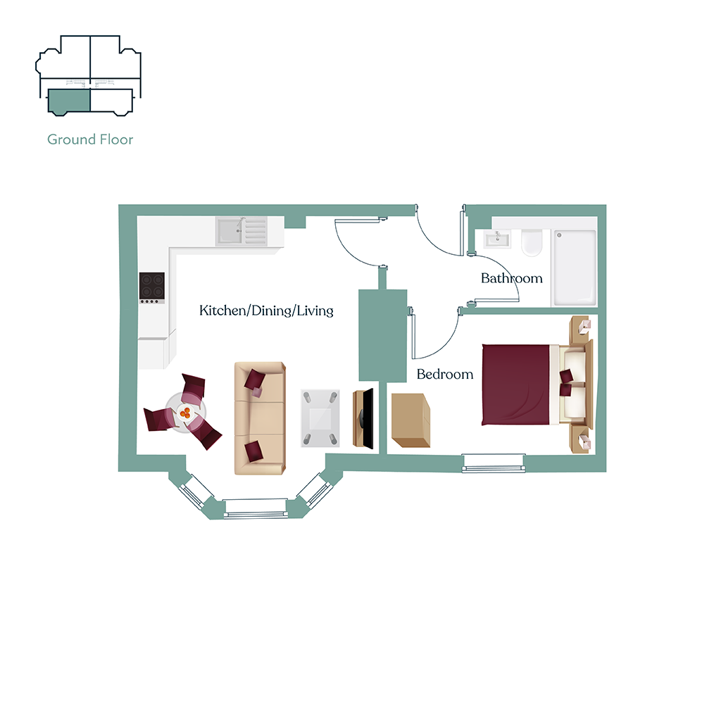 floorplan in townhouse