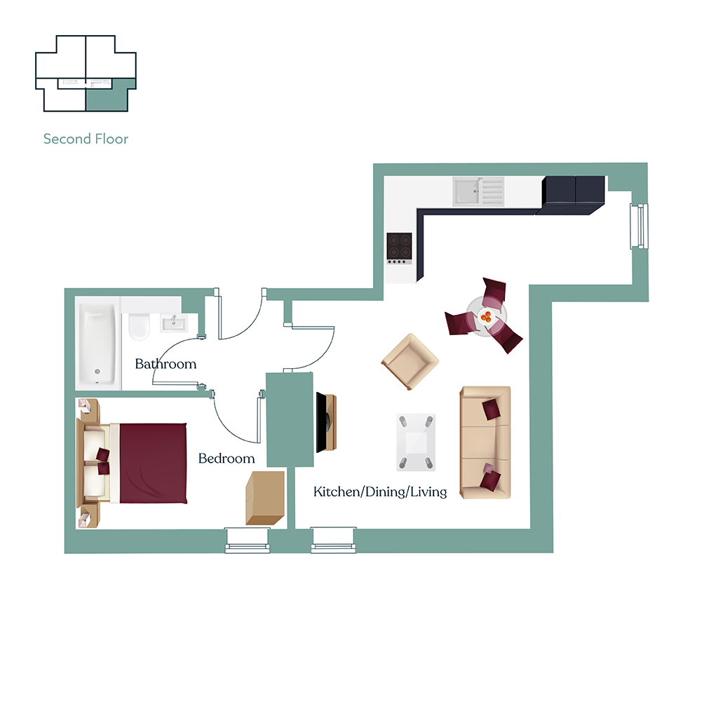 floorplan in townhouse