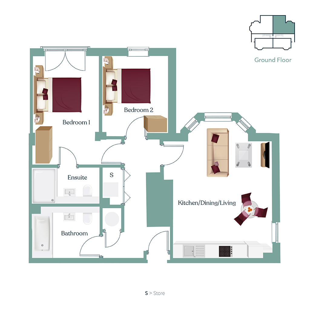 floorplan in townhouse