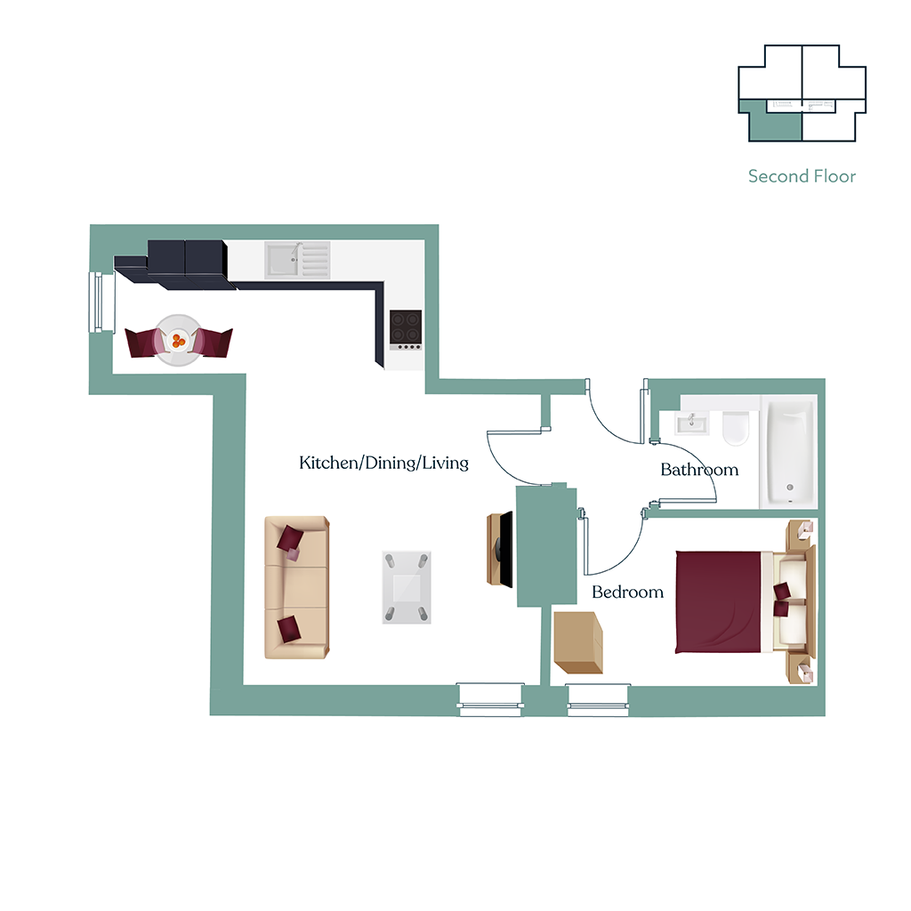 floorplan in townhouse