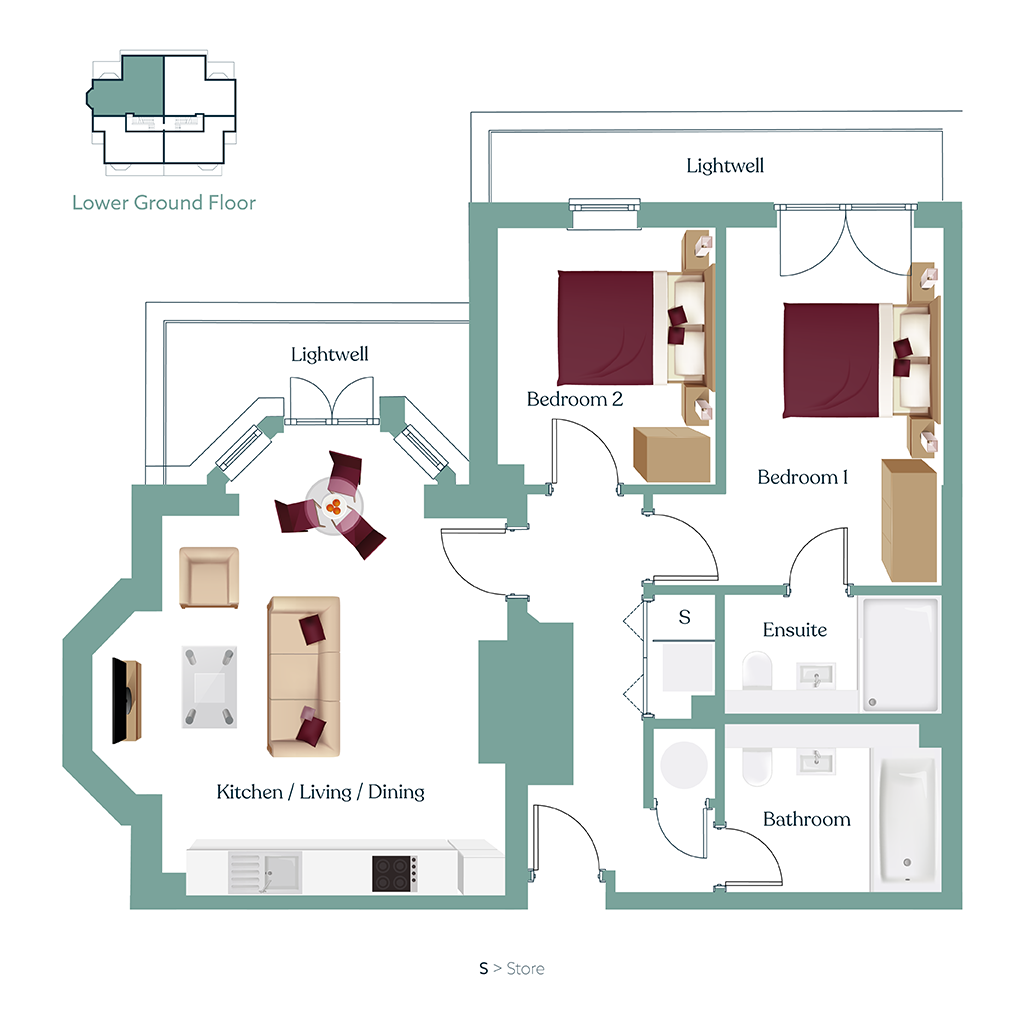 floorplan in townhouse